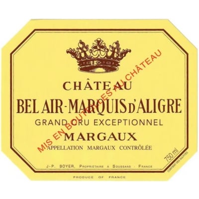 Bel Air-Marquis d'Aligre 2010 (12x75cl)