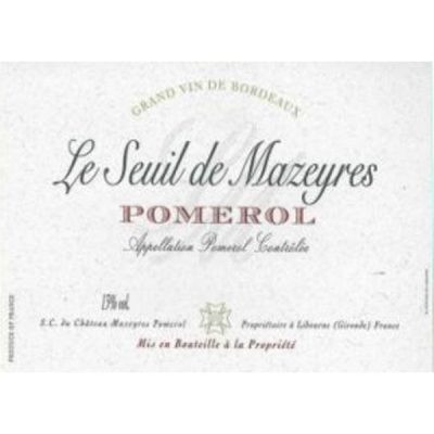 Le Seuil de Mazeyres 2022 (6x75cl)