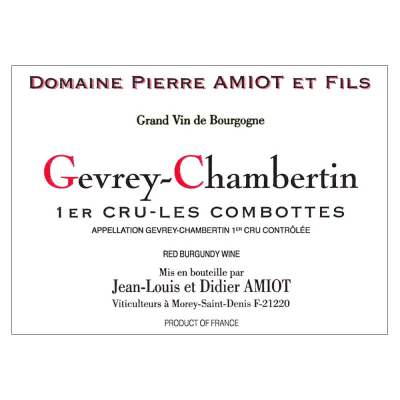 Pierre Amiot Gevrey Chambertin 1er Cru Les Combottes 2019 (6x75cl)