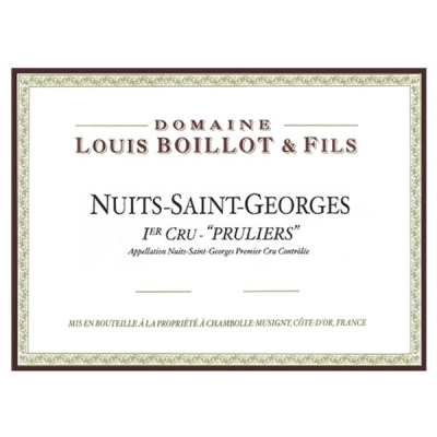 Louis Boillot Nuits-Saint-Georges 1er Cru Les Pruliers 2022 (6x75cl)