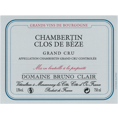 Bruno Clair Chambertin-Clos-De-Beze Grand Cru 2016 (6x75cl)
