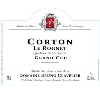 Bruno Clavelier Corton Grand Cru Le Rognet 2017 (6x75cl)