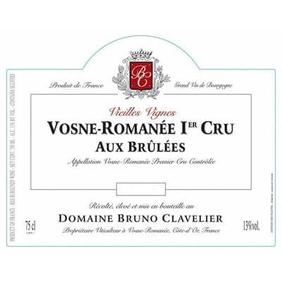 Bruno Clavelier Vosne-Romanee 1er Cru Aux Brulees 2021 (6x75cl)