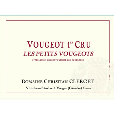Christian Clerget  Vougeot 1er Cru Les Petits Vougeots 2022 (12x75cl)
