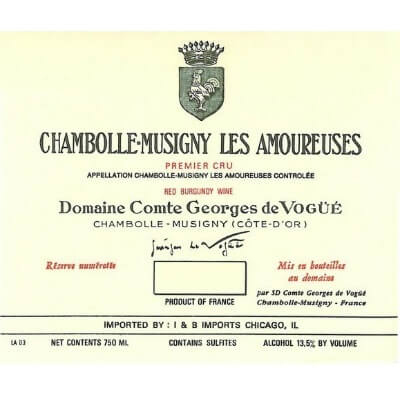 Comte Georges de Vogue Chambolle-Musigny 1er Cru Les Amoureuses 2022 (3x75cl)