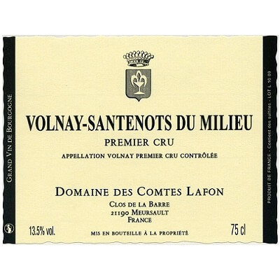 Comtes Lafon Volnay 1er Cru Santenots du Milieu 2022 (6x150cl)
