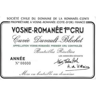 Domaine de la Romanee-Conti Vosne-Romanee 1er Cru Cuvee Duvault Blochet 2020 (6x75cl)