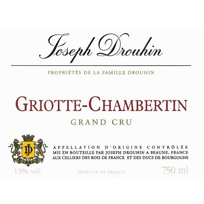 Joseph Drouhin Griotte-Chambertin Grand Cru 2018 (6x75cl)