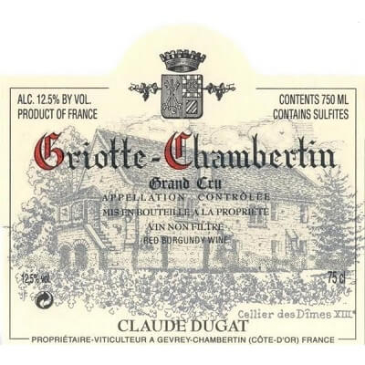 Claude Dugat Griotte-Chambertin Grand Cru 2022 (12x75cl)