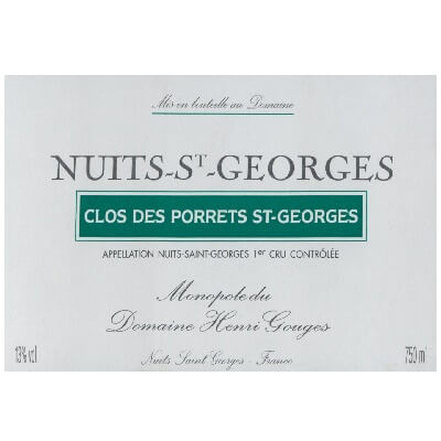 Henri Gouges Nuits-Saint-Georges 1er Cru Clos des Porrets St-Georges 2022 (3x150cl)
