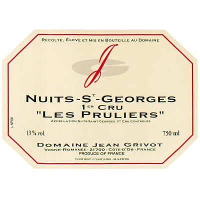 Jean Grivot Nuits-Saint-Georges 1er Cru Les Pruliers 2022 (6x75cl)