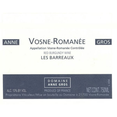 Anne Gros Vosne-Romanee 1er Cru Les Barreaux 2022 (6x75cl)