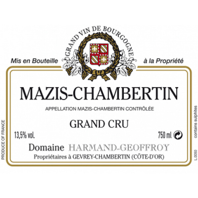 Harmand-Geoffroy Mazis-Chambertin Grand Cru 2011 (6x75cl)
