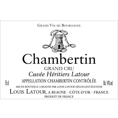 Louis Latour Chambertin Grand Cru Cuvee Heritiers Latour 2018 (6x75cl)
