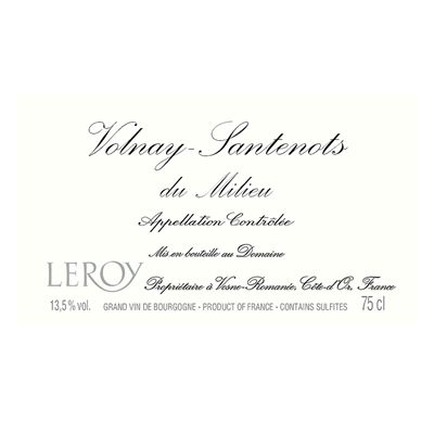 Leroy Volnay 1er Cru Santenots du Milieu 2014 (6x75cl)