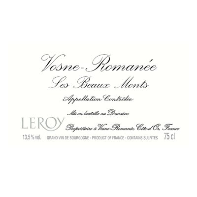 Leroy Vosne-Romanee 1er Cru Les Beaux Monts 2003 (1x75cl)
