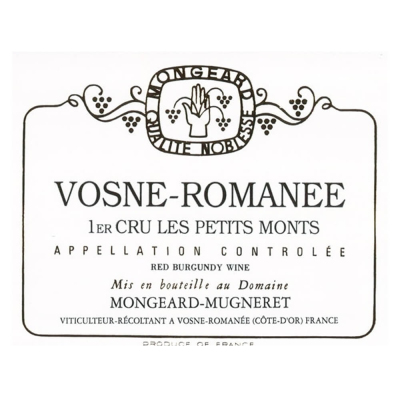 Mongeard Mugneret Vosne-Romanee 1er Cru Petits Monts 2022 (6x75cl)