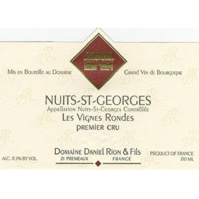 Daniel Rion Nuits-Saint-Georges 1er Cru Vignerondes 2014 (6x150cl)