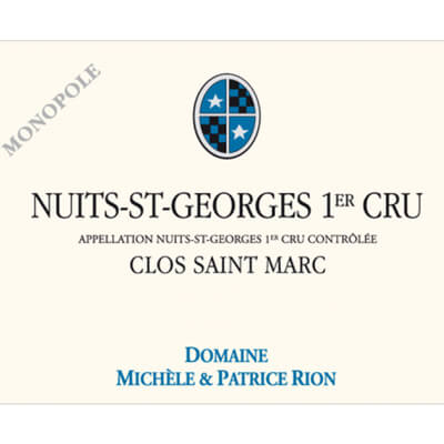 Michele et Patrice Rion Nuits-Saint-Georges Clos Saint-Marc 2022 (6x75cl)