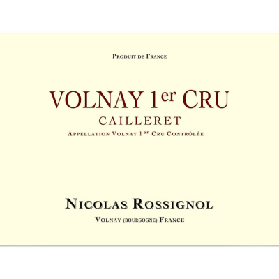 Nicolas Rossignol Volnay 1er Cru Les Caillerets 2017 (12x75cl)