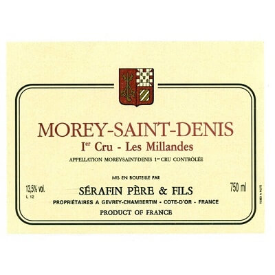 Serafin Pere & Fils Morey-Saint-Denis 1er Cru Les Millandes 2022 (6x75cl)
