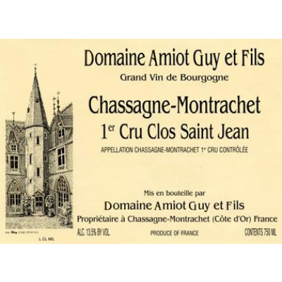 Guy Amiot Chassagne-Montrachet 1er Cru Clos Saint Jean Blanc 2022 (12x75cl)