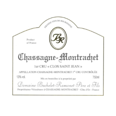 Bachelet Ramonet Chassagne-Montrachet 1er Cru Clos Saint Jean Blanc 2022 (12x75cl)