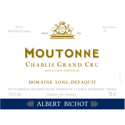 Albert Bichot Domaine Long-Depaquit Chablis Moutonne Grand Cru Monopole 2018 (3x150cl)