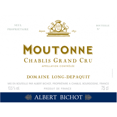 Albert Bichot Domaine Long-Depaquit Chablis Moutonne Grand Cru Monopole 2016 (6x75cl)