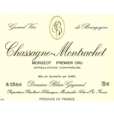 Jean-Marc Blain-Gagnard Chassagne-Montrachet 1er Cru Morgeot Blanc 2022 (6x75cl)