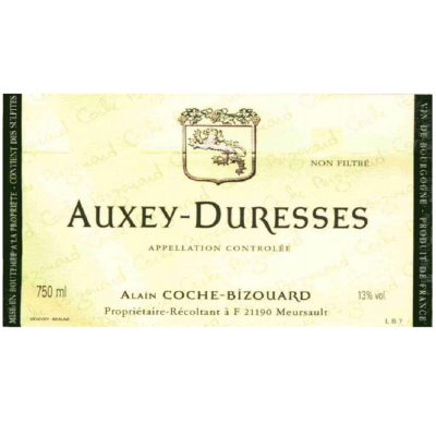 Coche Bizouard Auxey Duresses Blanc 2022 (12x75cl)