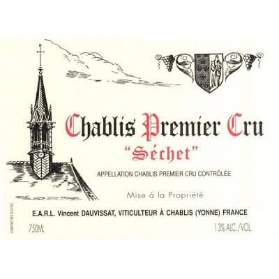Vincent Dauvissat Chablis 1er Cru Sechet 2022 (1x75cl)