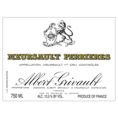 Albert Grivault Meursault 1er Cru Perrieres Blanc 2022 (6x75cl)