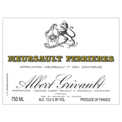 Albert Grivault Meursault 1er Cru Perrieres Blanc 2022 (12x75cl)