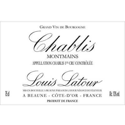 Louis Latour Chablis 1er Cru Montmains 2022 (6x75cl)