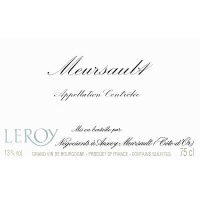 Maison Leroy Meursault 2018 (6x75cl)