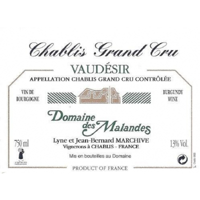 Malandes Chablis Grand Cru Vaudesir 2020 (12x75cl)