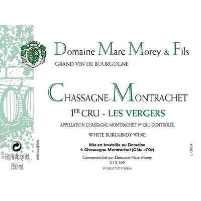 Marc Morey & Fils Chassagne-Montrachet 1er Cru Les Vergers 2020 (6x75cl)