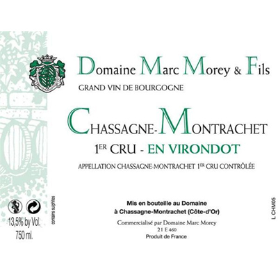 Marc Morey & Fils Chassagne-Montrachet 1er Cru En Virondot 2016 (6x75cl)