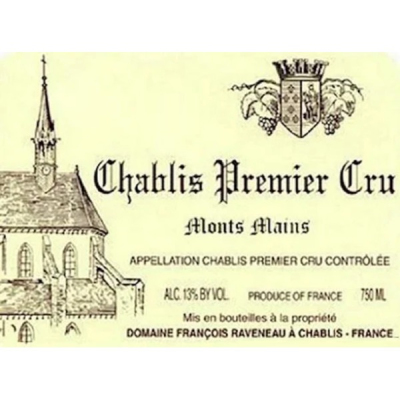 Raveneau Chablis 1er Cru Mont Mains 2018 (6x75cl)