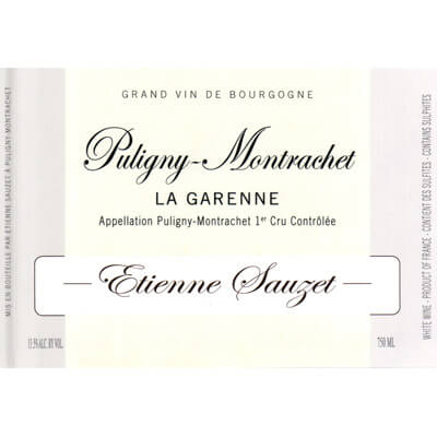 Etienne Sauzet Puligny-Montrachet 1er Cru La Garenne 2022 (6x75cl)