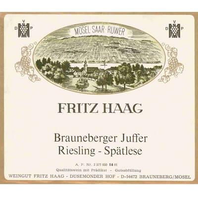 Fritz Haag Brauneberger Juffer Riesling Spatlese 2022 (6x75cl)