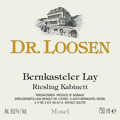 Dr Loosen Bernkasteler Lay Kabinett Riesling 2017 (6x75cl)
