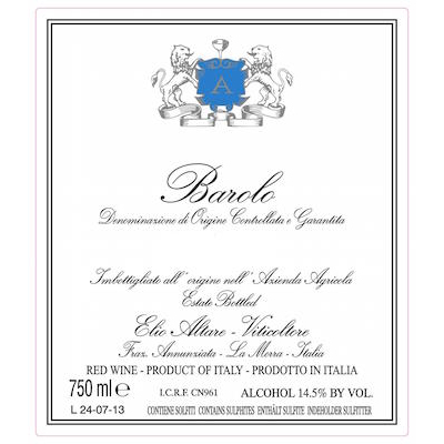 Elio Altare Barolo 2017 (12x75cl)
