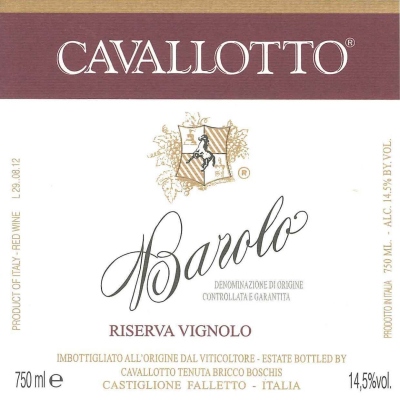 Cavallotto Barolo Riserva Vignolo 2017 (1x75cl)