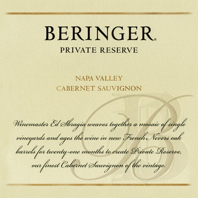 Beringer Napa Private Reserve Cabernet Sauvignon 2012 (6x75cl)