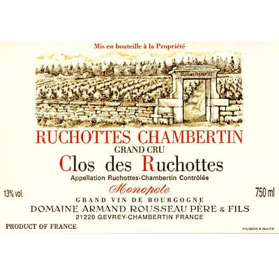 Armand Rousseau Ruchottes-Chambertin Grand Cru Clos des Ruchottes 2019 (6x75cl)