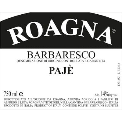 Roagna Barbaresco Paje 2019 (3x150cl)