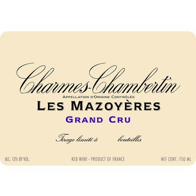 Vougeraie Charmes-Chambertin Grand Cru Mazoyeres 2022 (6x75cl)