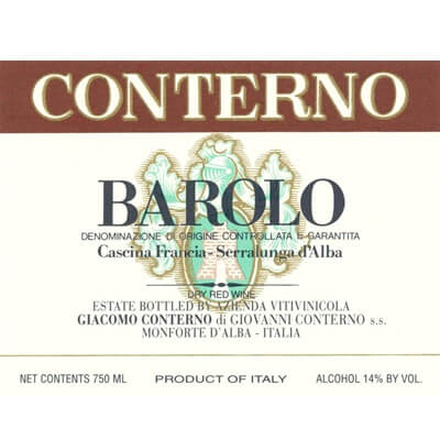 Giacomo Conterno Barolo Francia 2020 (6x75cl)